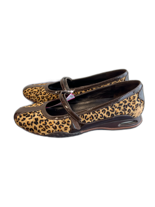 Cole Haan Shoe Size 6.5 Brown Calf hair Almond Toe Mary Jane Velcro Shoes Brown / 6.5