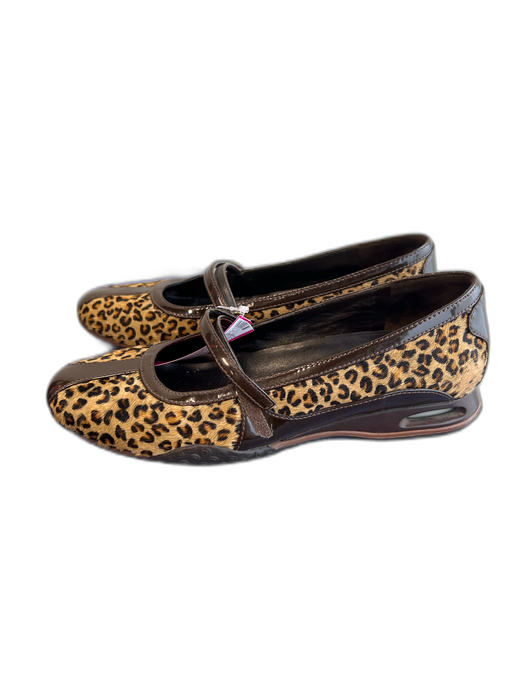 Cole Haan Shoe Size 6.5 Brown Calf hair Almond Toe Mary Jane Velcro Shoes Brown / 6.5
