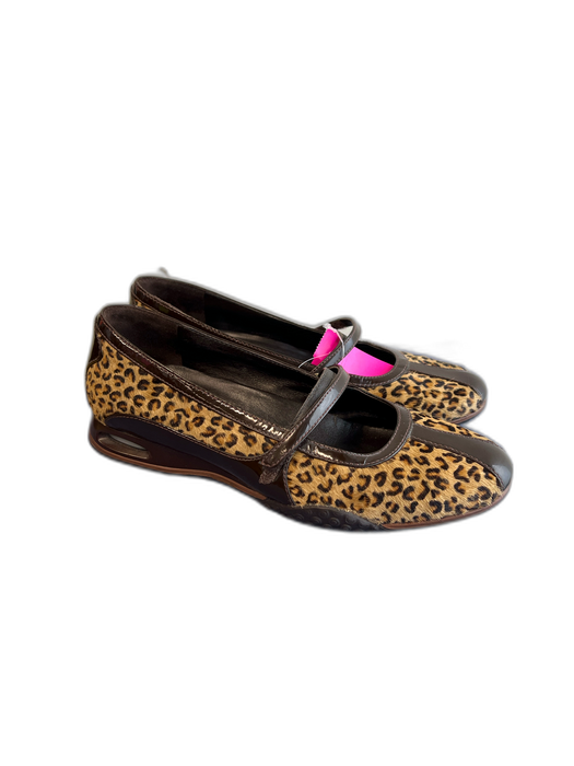 Cole Haan Shoe Size 6.5 Brown Calf hair Almond Toe Mary Jane Velcro Shoes Brown / 6.5