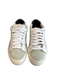 P448 Shoe Size 37 Silver & White Manmade Material Sneaker lace up Sparkle Shoes Silver & White / 37