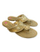 Jack Rogers Shoe Size 9 Gold Rubber Jelly Whipstitch Thong Strap Sandal Shoes Gold / 9
