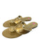 Jack Rogers Shoe Size 9 Gold Rubber Jelly Whipstitch Thong Strap Sandal Shoes Gold / 9