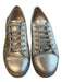 Valentino Shoe Size 8 Metallic Leather Round Toe Logo on Sides Sneaker Shoes Metallic / 8