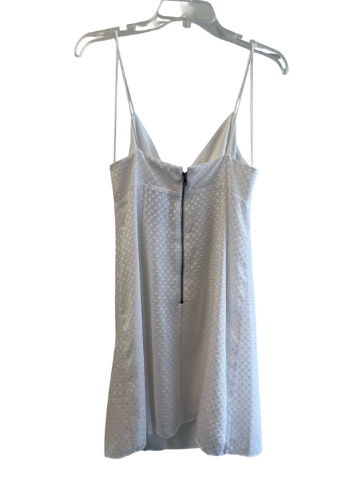 Alice + Olivia Size 4 White Polyester Spaghetti Strap Back Zip Cut Out Dress White / 4