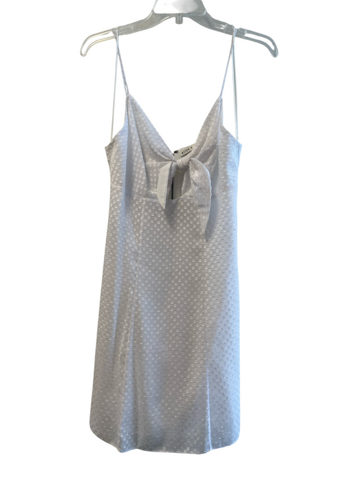 Alice + Olivia Size 4 White Polyester Spaghetti Strap Back Zip Cut Out Dress White / 4