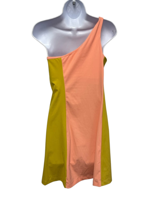 Outdoor Voices Size M Orange & Yellow Nylon Blend Sleeveless One Shoulder Dress Orange & Yellow / M