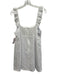 Koch Size L White Cotton Ruffle Cap Sleeve Floral Eyelet Sleeveless Mini Dress White / L