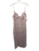 For Love & Lemons Size L Pink & White Ecovero Blend Sleeveless Ruffles Dress Pink & White / L