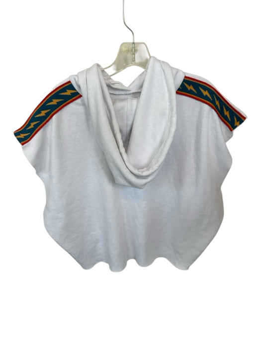 Aviator Nation Size Small White Polyester Blend Lightning Bolt Hood Sweatshirt White / Small