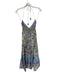 Free People Size XS Multi Cotton Blend Gauze Floral Scene Scrunch Detail Dress Multi / XS