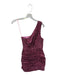 Ramy Brook Size Small Pink Cheetah One Shoulder Side Zip Pleated Dress Pink / Small