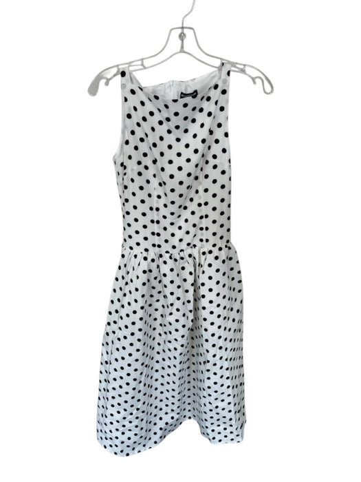 Pretty Little Thing Size 4 black and white Polyester Blend Polka Dots Tulle Gown black and white / 4