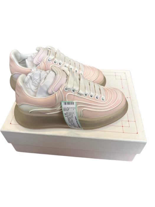 Alexander McQueen Shoe Size 36.5 Rose Pink Leather White Accents Ombre Sneakers Rose Pink / 36.5