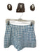 Jason Wu Size 4 blue and white Polyester Blend Tweed Side Zip Metallic Skort blue and white / 4