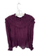 Farm Rio Size Small Purple Viscose ruffles Pleats Long Sleeve Top Purple / Small