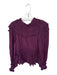 Farm Rio Size Small Purple Viscose ruffles Pleats Long Sleeve Top Purple / Small