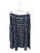 Marie Oliver Size M Navy & white Cotton Geometric Print Pockets Pleated Skirt Navy & white / M