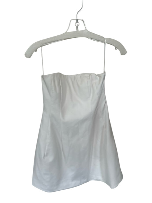 Simkhai Size 0 White Cotton Blend Strapless Corset Padded Mini Dress White / 0