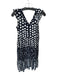 Loft Size XXSP Navy & white Cotton Flutter Sleeves Polka Dot V Neck Dress Navy & white / XXSP
