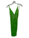 Zara Size S Lime Green Polyester Spaghetti Strap Lace Detail Maxi Dress Lime Green / S
