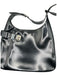 Salvatore Ferragamo Black & Silver Leather Shoulder Strap Side Buckle Bag Black & Silver / M