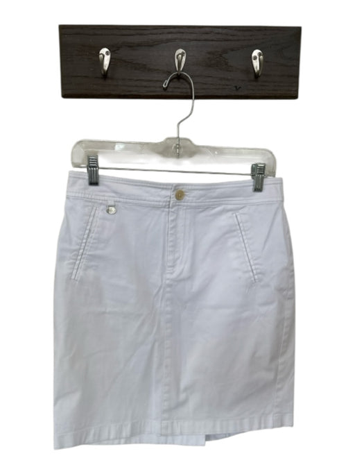 Lauren Ralph Lauren Size 6 White Cotton Pencil Skirt White / 6
