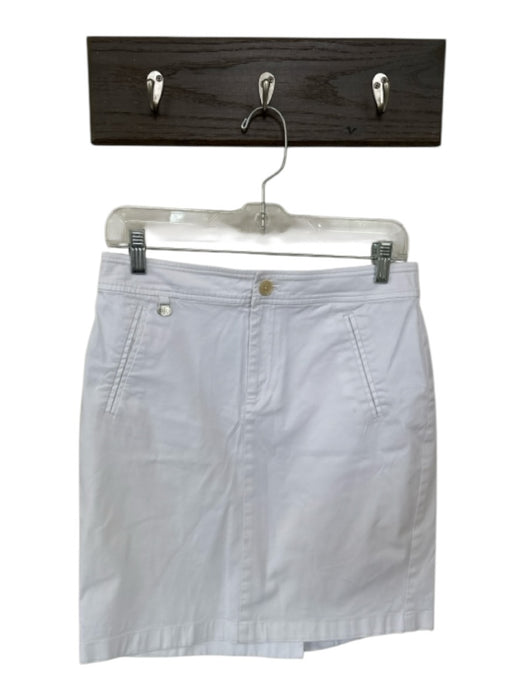 Lauren Ralph Lauren Size 6 White Cotton Pencil Skirt White / 6
