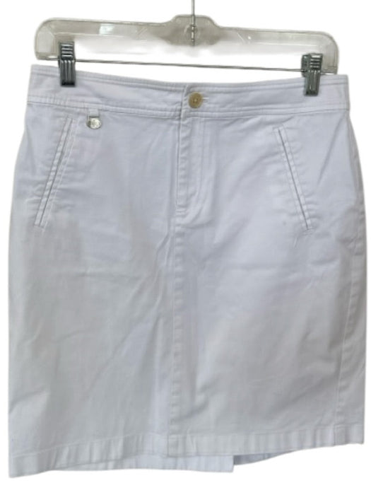 Lauren Ralph Lauren Size 6 White Cotton Pencil Skirt White / 6
