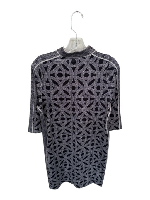 Gretchen Scott Size S Black & Taupe Polyester Blend Long Sleeve Abstract Dress Black & Taupe / S