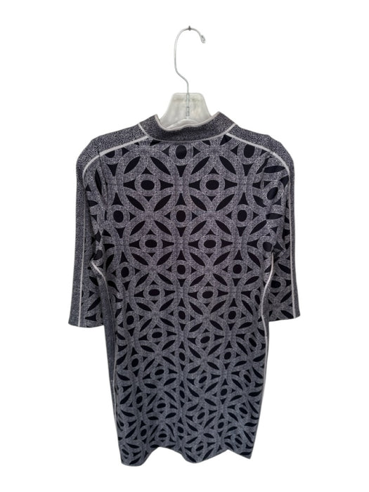 Gretchen Scott Size S Black & Taupe Polyester Blend Long Sleeve Abstract Dress Black & Taupe / S