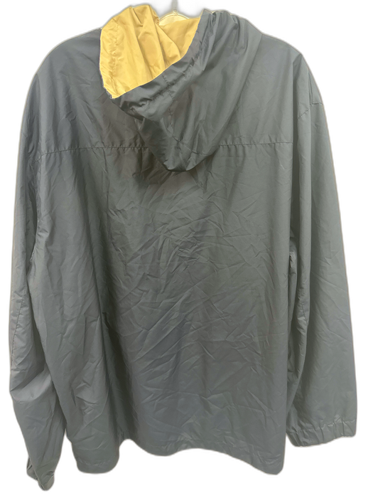 Ferragamo Size 54 Navy Synthetic Solid Quarter Zip Windbreaker Men's Jacket Navy / 54