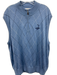 Peter Millar Size XXL Blue Silk Blend Argyle Quarter Zip Vest Men's Sweater Blue / XXL