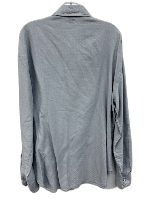 Armani Size XXL Gray Cotton Blend Abstract Button Up Men's Long Sleeve Shirt Gray / XXL