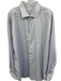 Armani Size 18 Blue & White Cotton Striped Button Up Men's Long Sleeve Shirt Blue & White / 18