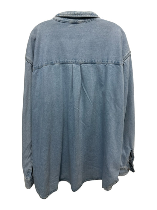 Levi Strauss & Co. Size XL Blue Cotton Solid Button Down Men's Long Sleeve Shirt Blue / XL