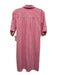 J. McLaughlin Size M Pink & White Nylon Blend 1/2 Sleeve Geometric Dress Pink & White / M