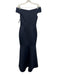 Eliza J Size 4P Navy Blue Polyester Blend Off Shoulder Sweetheart Neckline Gown Navy Blue / 4P