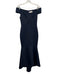Eliza J Size 4P Navy Blue Polyester Blend Off Shoulder Sweetheart Neckline Gown Navy Blue / 4P
