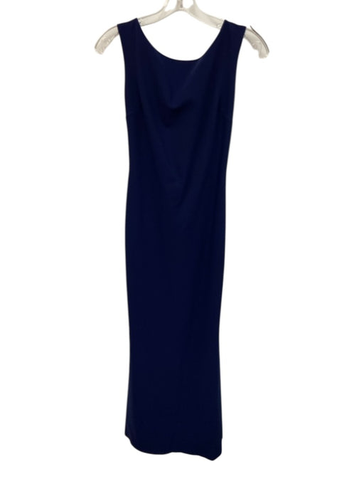 Chiara Boni Size 42 Navy Blue Polyamide Blend High Neck Sleeveless Gown Navy Blue / 42