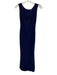 Chiara Boni Size 42 Navy Blue Polyamide Blend High Neck Sleeveless Gown Navy Blue / 42