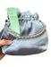 Marella Slate Blue Sateen Rhinestone Handle Drawstring Bag Slate Blue / XS