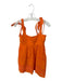 Jonathan Simkhai Size 4 Neon Orange Linen & Viscose Tie Straps Lace Detail Dress Neon Orange / 4