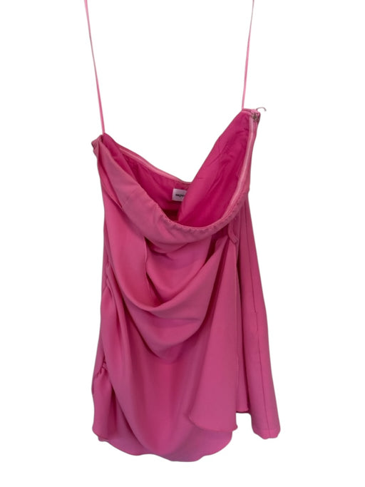 Superdown Size S Pink Polyester Strapless Side Zip Gathered Dress Pink / S