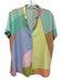 Crosby Size S Pastel Purple, Yellow, Multi Polyester Abstract Color Block Top Pastel Purple, Yellow, Multi / S