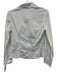 Brunello Cucinelli Size M White & Blue Cotton Blend Button Collar Tie Dye Top White & Blue / M