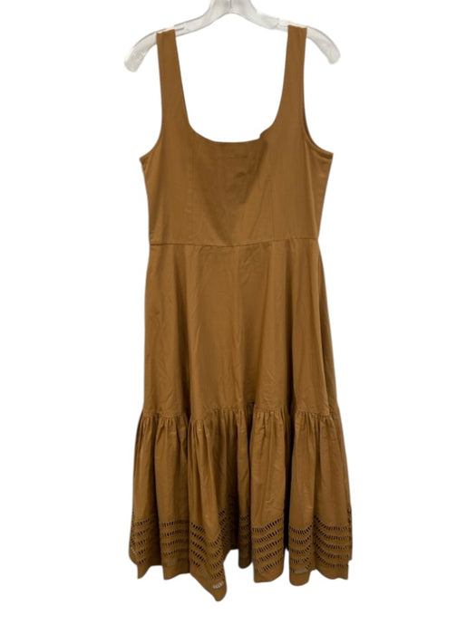 Loeffler Randall Size 6 Light Brown Cotton Cut Outs Sleeveless Dress Light Brown / 6