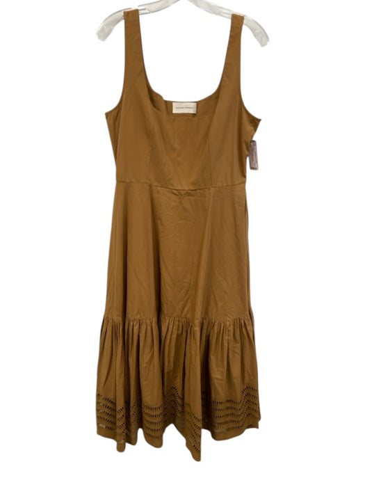 Loeffler Randall Size 6 Light Brown Cotton Cut Outs Sleeveless Dress Light Brown / 6
