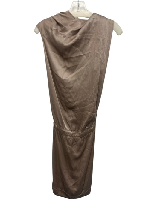 Brunello Cucinelli Size S/M Taupe Missing Fabric Tag Draped Drawstring Dress Taupe / S/M