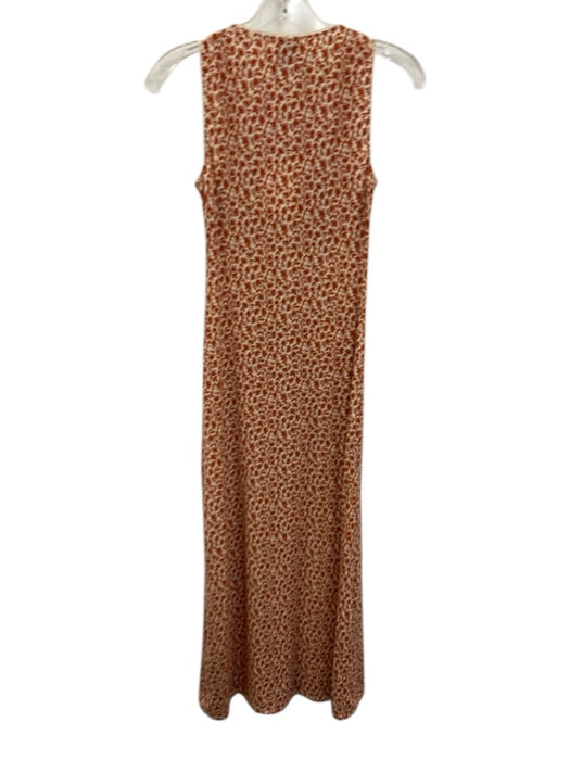 Reformation Size XS Red, Orange, White Tencel V Neck Butterflies Maxi Dress Red, Orange, White / XS