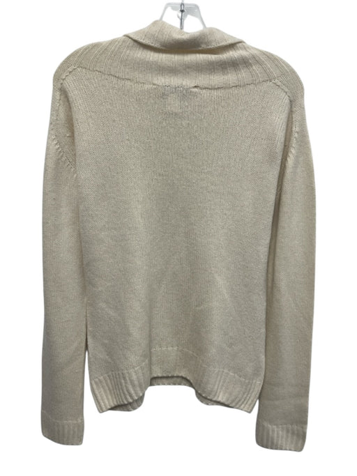 St. John Size M Ivory Cream Wool & Polymide Turleneck Long Sleeve Sweater Ivory Cream / M